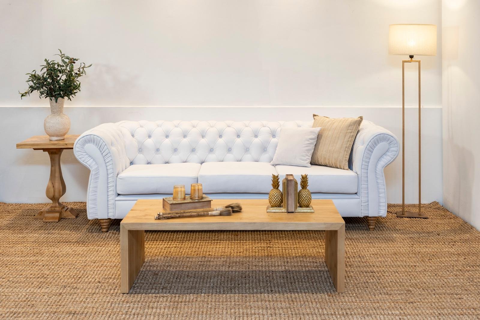 Sofa Chesterfield Cuero Vacuno